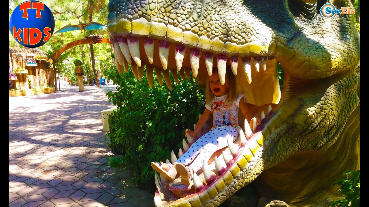 Кукла Барби и Ярослава в парке Динозавров. Динопарк Анталия Турция. Видео для детей. Часть 1