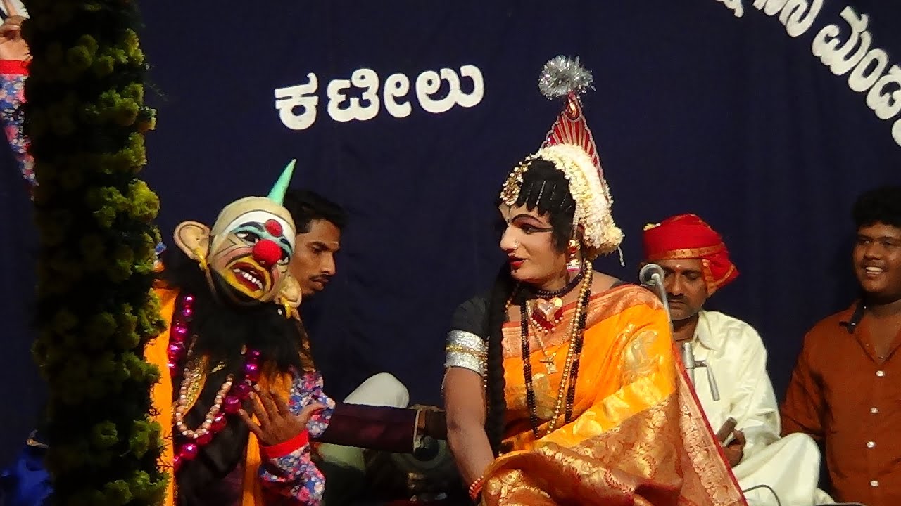Yakshagana -- Shri Devi mahatme - 4 - Malini dootha - hasya