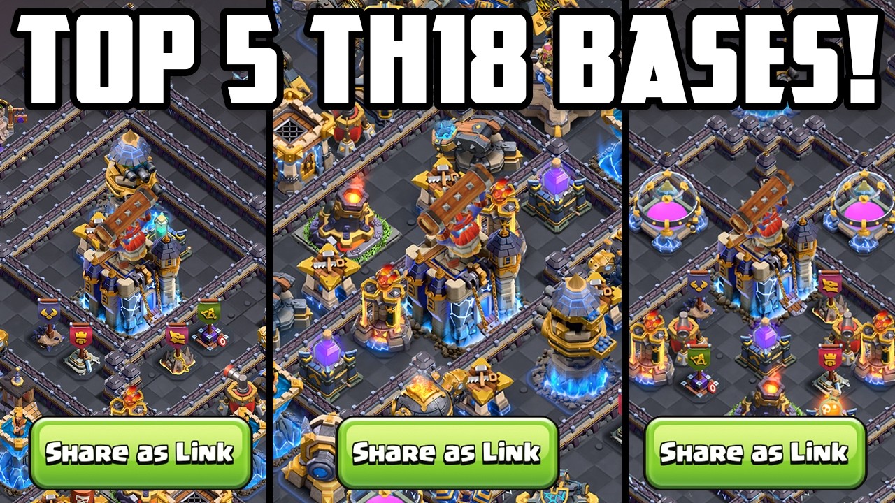 Top 5 Best Town Hall 18 Bases for 1-Star Defenses! 🔥 With TH18 Base Links (Clash of Clans)