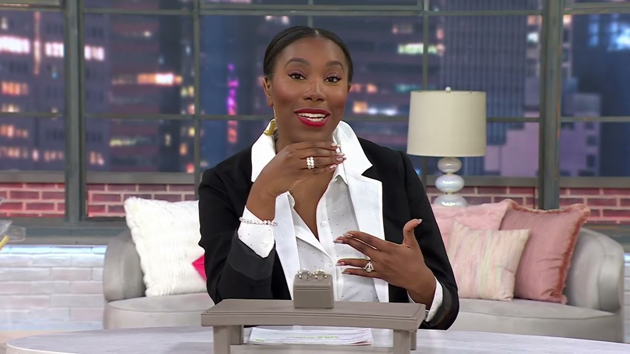 Diamonique Classics Halo Eternity Band Ring, Sterling Silver on QVC