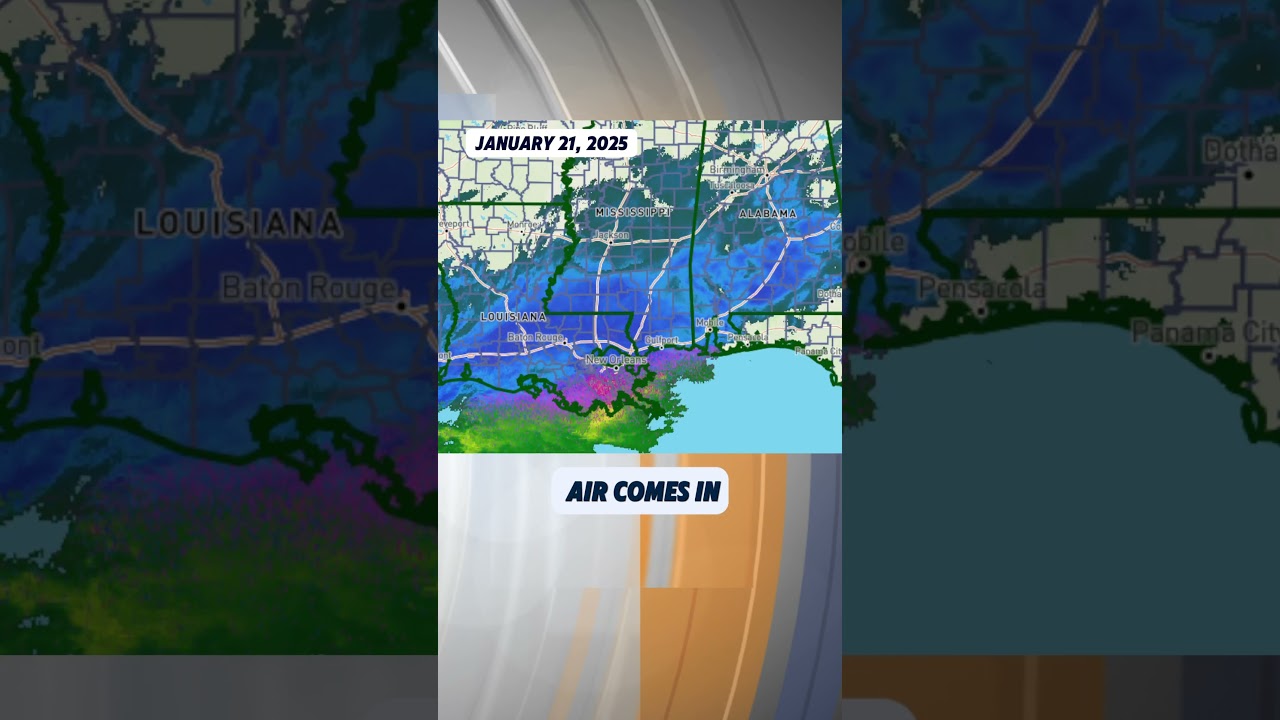 Gulf Coast BLIZZARD & US POLAR Outbreak of 1-21-25 - Winter Weather Safety #weatherforecast