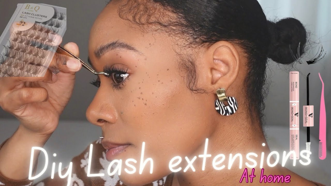 DIY Lash Extensions at home | Beginner friendly ft. B&Q Lash Clusters