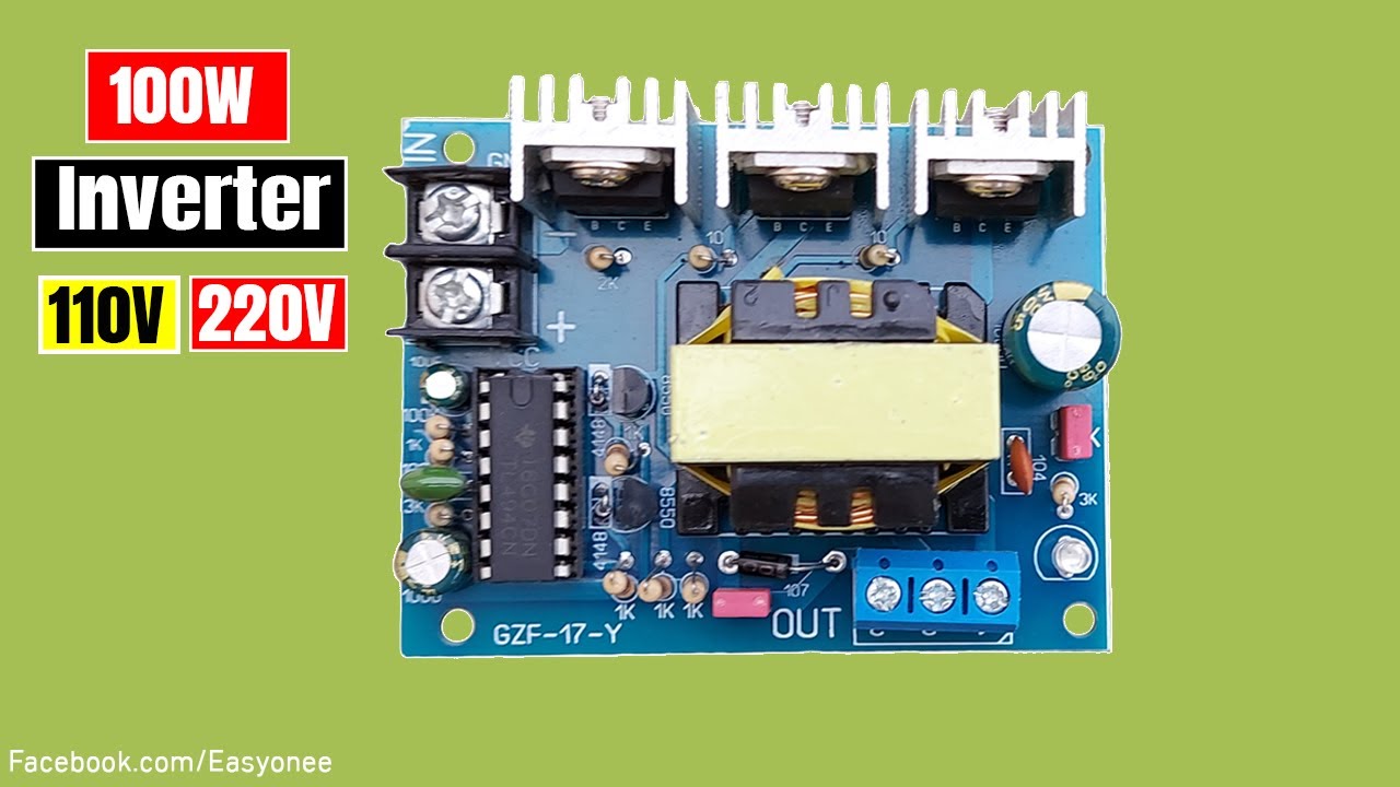 TL494 100W Power Inverter DC12V to AC 0 110V 220V