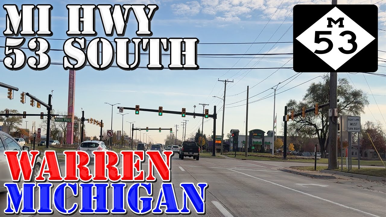 M-53 South - Sterling Heights to Warren - Michigan - 4K Highway Drive