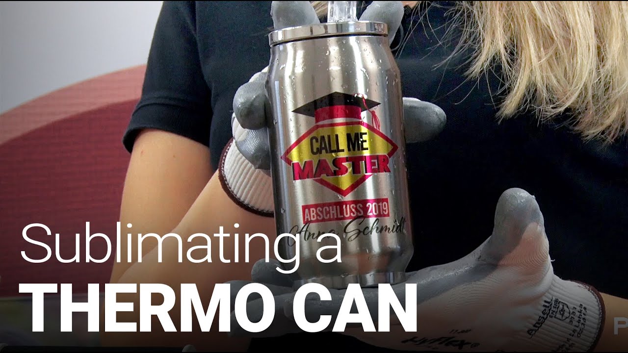How to sublimate a stainless steel thermo can