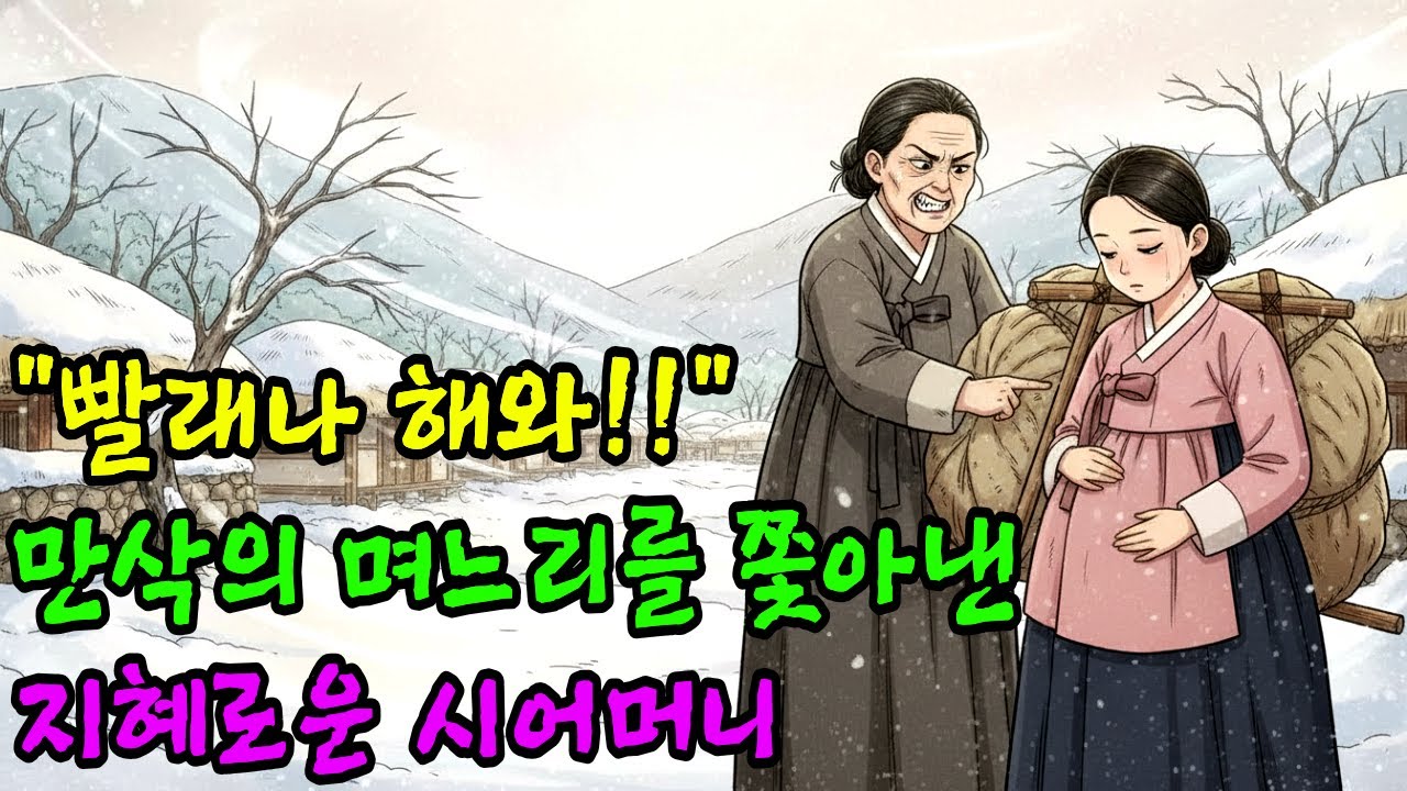 [방실야담] 한겨울, 만삭의 며느리를 빨래하라고 쫒아내는 지혜로운 시어머니ㅣ야담ㅣ민담ㅣ옛이야기ㅣ