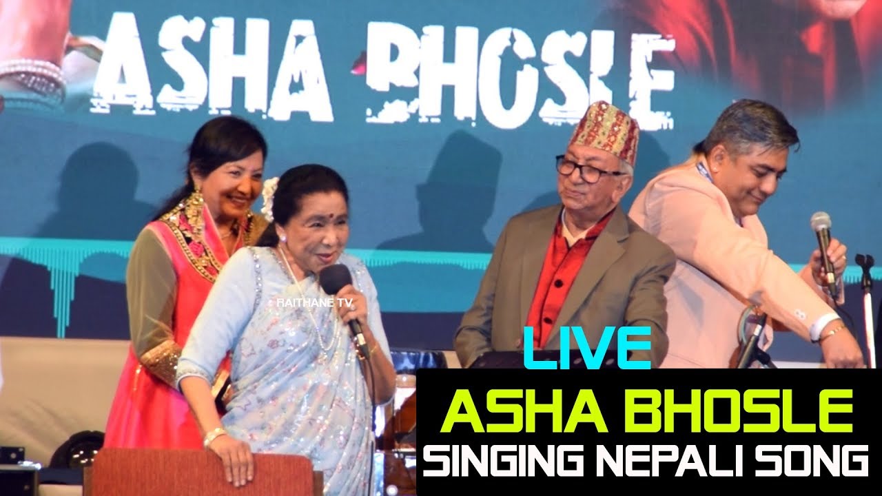 ASHA BHOSLE SINGING HER HIT NEPALI SONGS || LIVE IN NEPAL