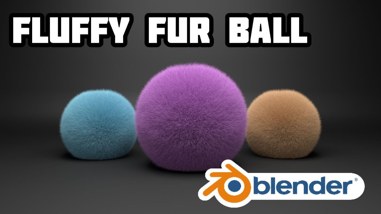 Fluffy Fur Ball in Blender l Quick Blender Tutorial l