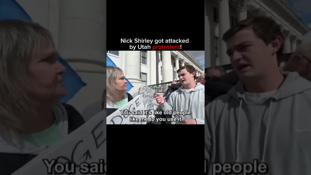 Nick got attacked by Utah protestors #conservative #news #usnews #uspolitics #debate #discussion