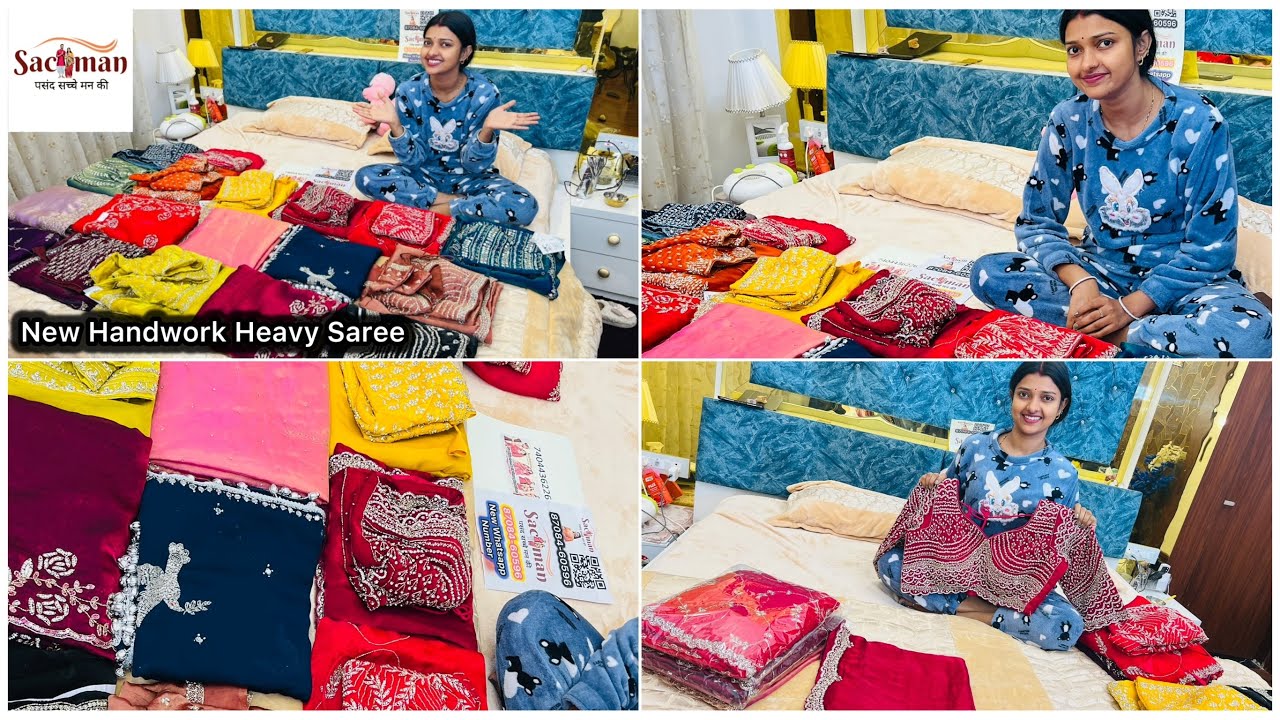 Hamare Store ki sabse achi aur best price ki fully Handwork Saree | SachMan Store ❤️