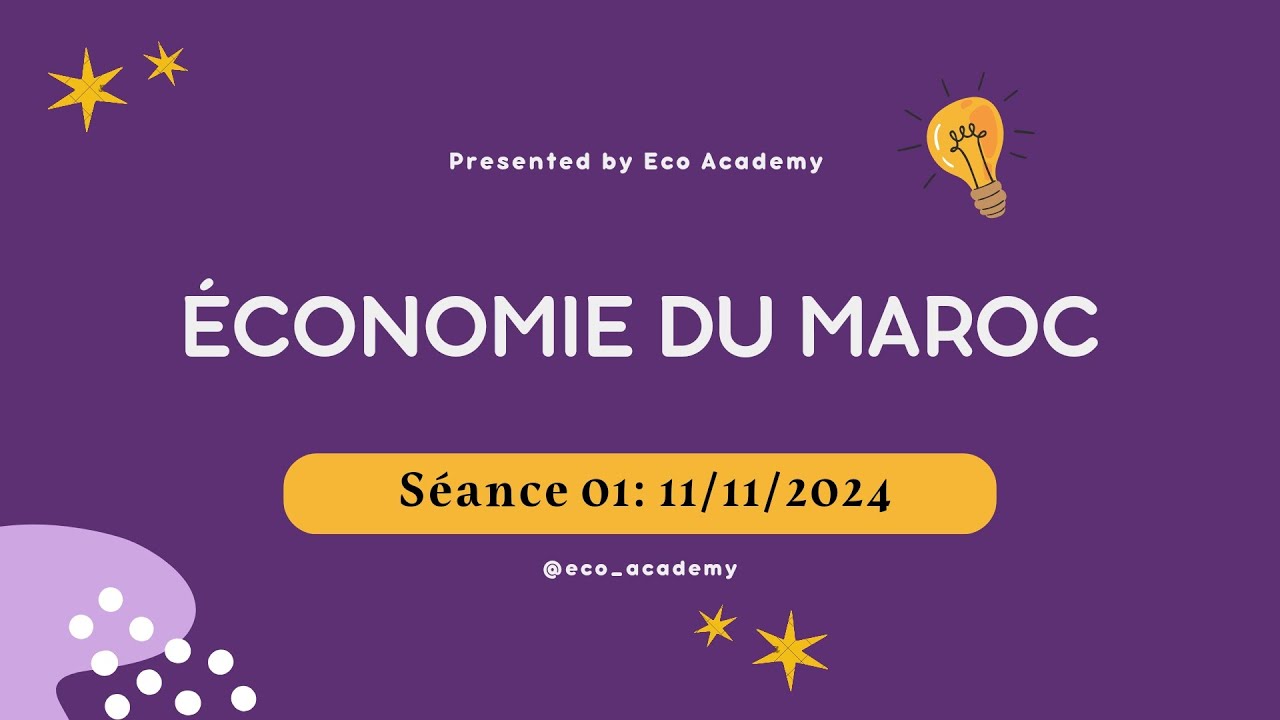 Économie du Maroc S3 séance 01 : Histoire économique du Maroc.