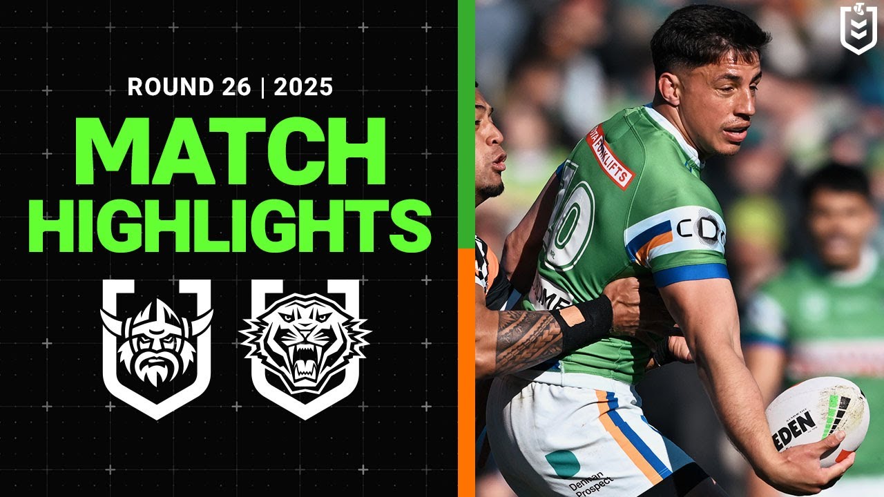 NRL Highlights | 2025&nbsp;NRL Match Highlights | Raiders v Wests Tigers&nbsp;| Round 26
