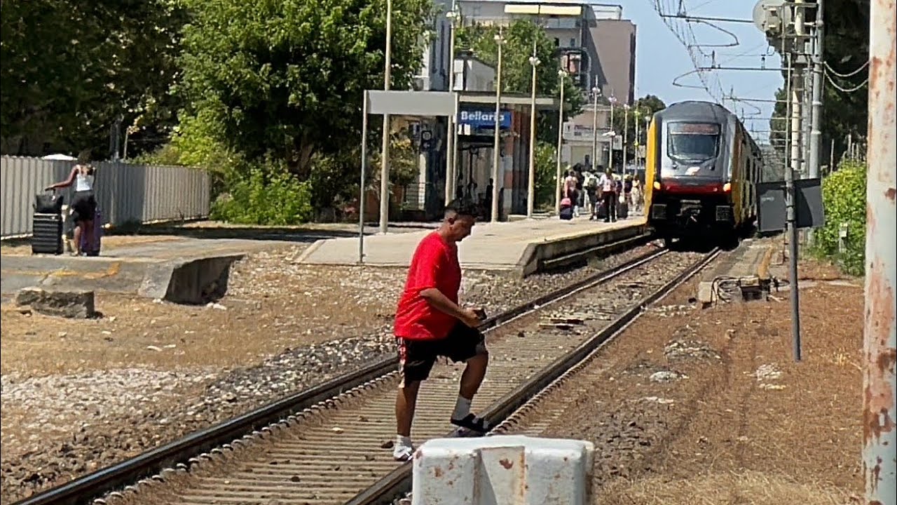 TRESPASSERS Cross the Tracks in Front of the Train and Misuse the Level Crossing.