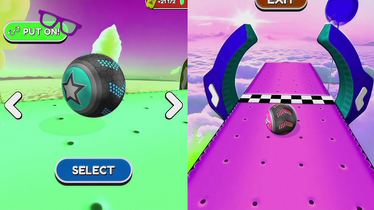 🔵🏁🔴Going Balls, SpeedRun Vs Reverse Video Gameplay Part 444