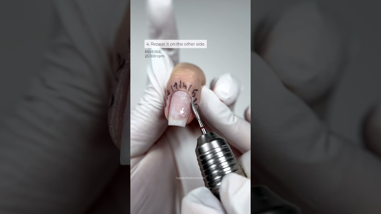 How to remove cuticle with flame-shaped drill bit 💅🏻 #nail #manicure #manicuretips