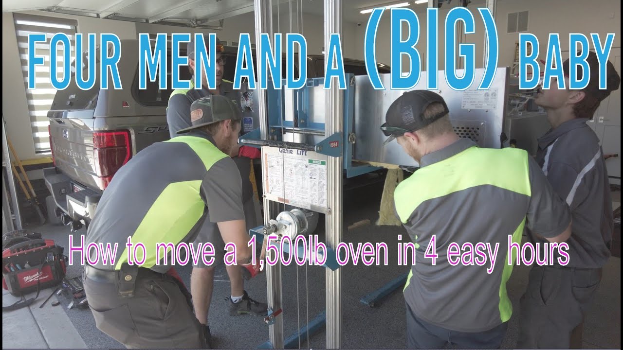 Building a micro bakery: A big day! Moving the deck oven into the bakery.