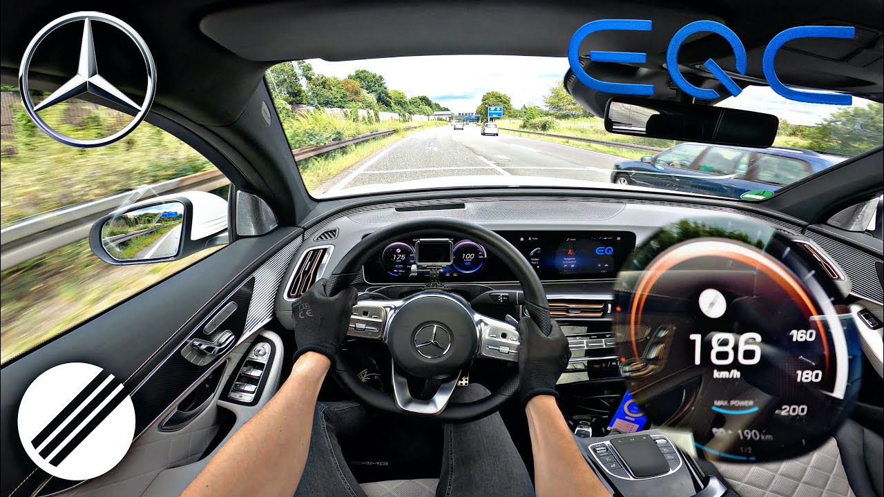 Mercedes-Benz EQC 400 4MATIC TOP SPEED DRIVE ON GERMAN AUTOBAHN🏎