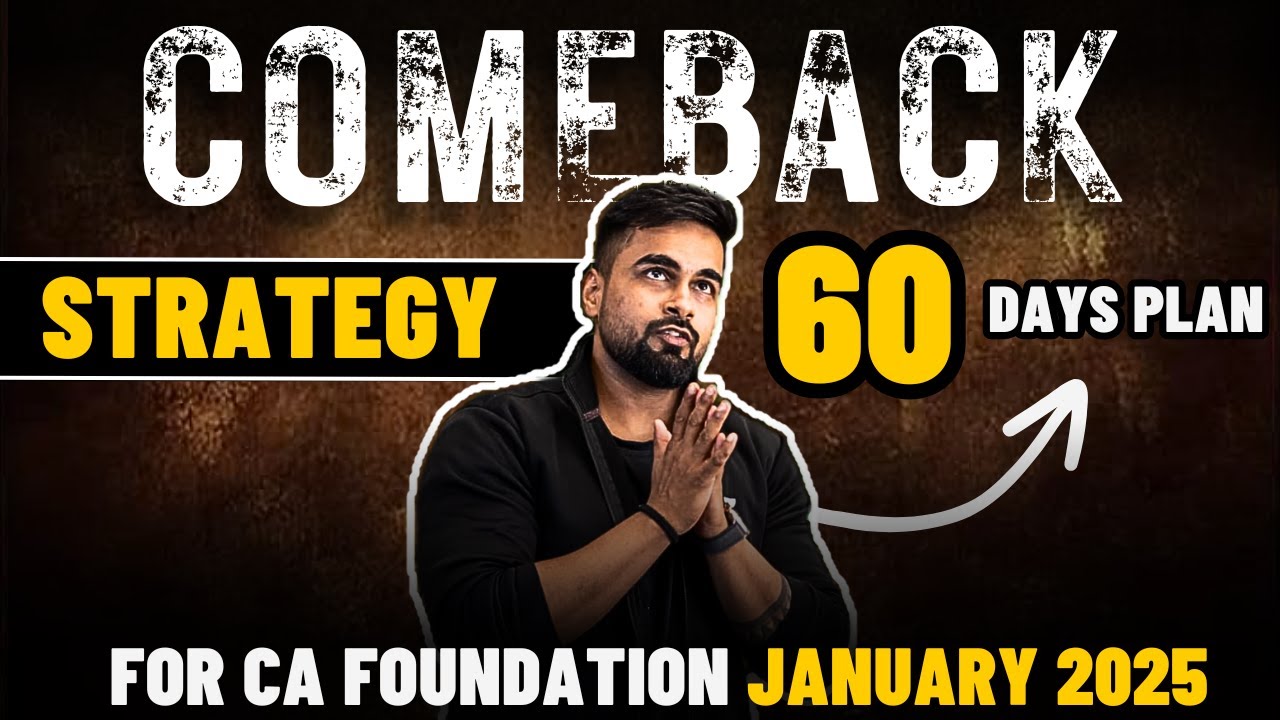 Failed CA Foundation? Watch This Ultimate Strategy for Jan 2025 Success in All CA Subjects! 🚀📚