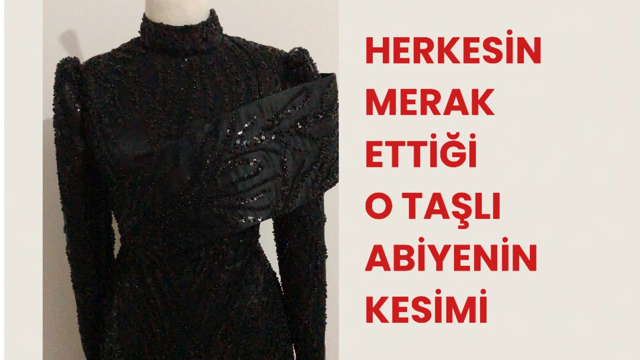 TAŞLI ABİYE KESiMi 🖤 bu son yılların vazgeçilmez abiyeleri #taşlıabiye #boncukluabiye