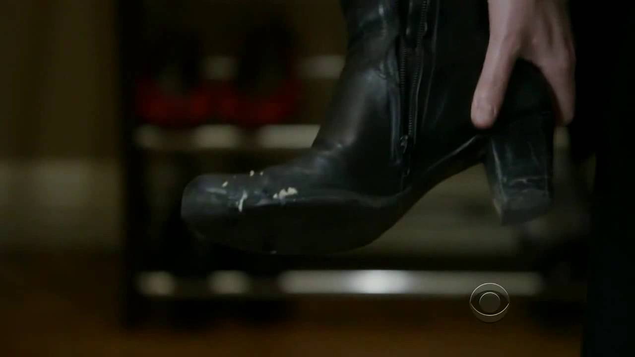 Paget Brewster taking her boot off [with Slow-mo] from Criminal Minds