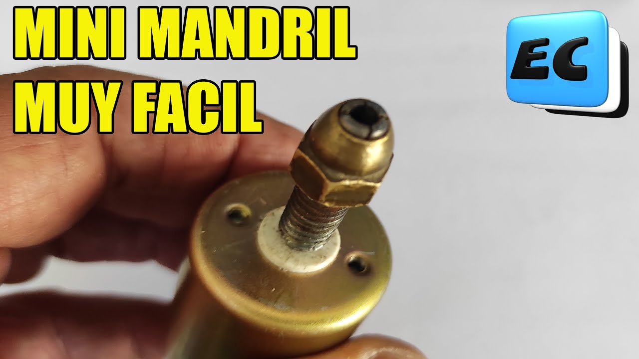 🛠🔨 MINIMANDRIL CASERO PARA DREMEL O MINITORNO, CON HERRAMIENTAS COMUNES, SIN TORNO. PASO A PASO