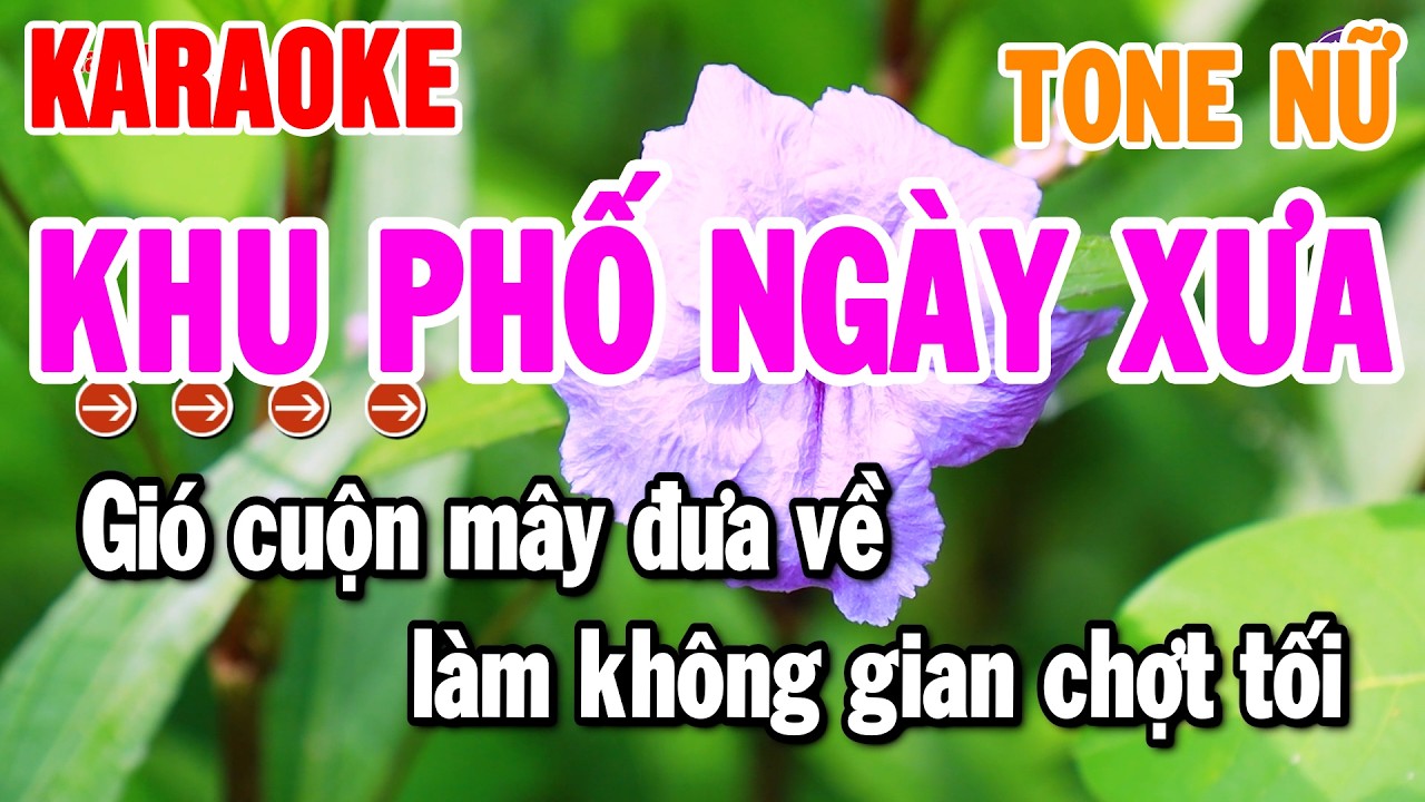 Khu Phố Ngày Xưa Karaoke Tone Nữ Nhạc Sống Bolero Dễ Ca | Thanh Hải Organ