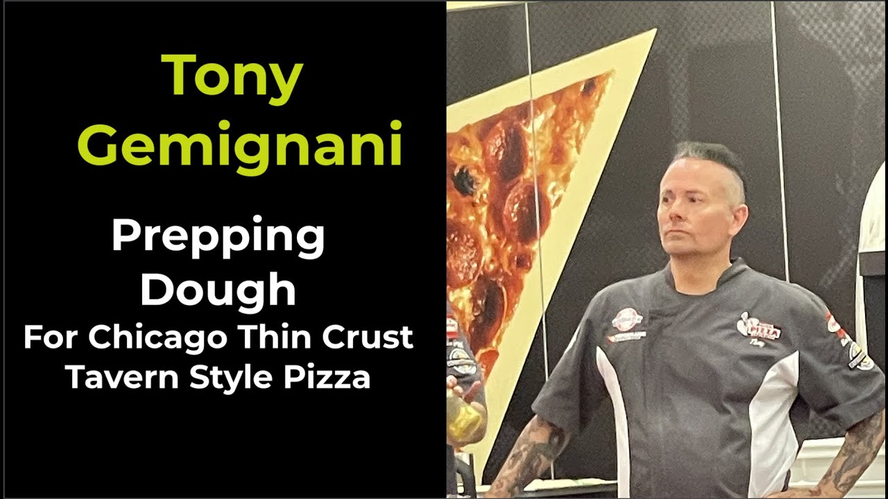 Tony Gemignani Dough Prep Chicago Thin Crust Tavern Style Pizza at Pizza Expo