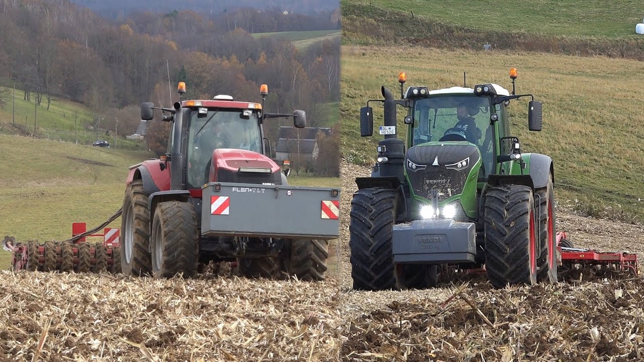 Fendt 1050, 724,Case Magnum 370 bei der Weizenaussaat, Herbstbestellung.