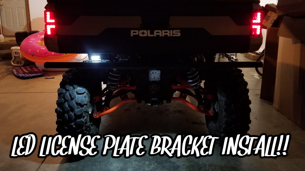 Polaris Ranger XP 1000 | LED License Plate Bracket Install