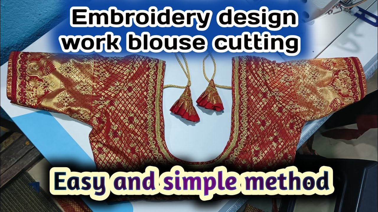 #Embroidery design work blouse cutting #soumyfashions