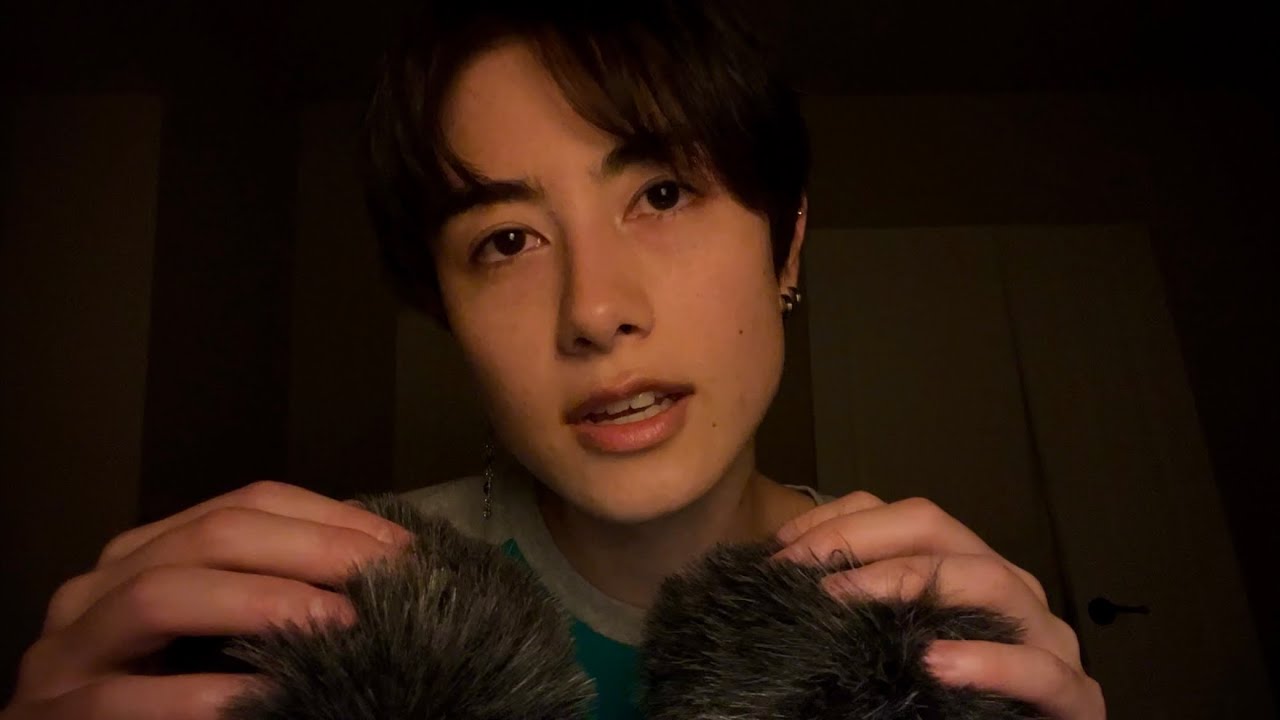 Gentle whispering and fuzzy mic massage - ASMR