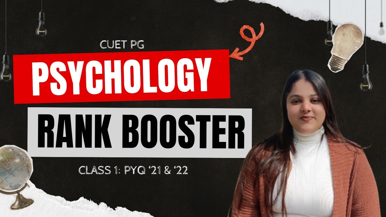CUET PG Psychology Rank Booster Series  | PYQ '21