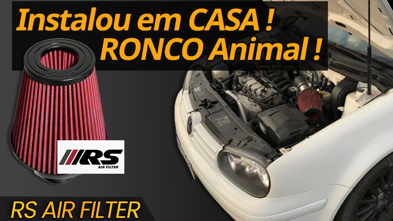 FILTRO ESPORTIVO RS Air Filter | Colocamos No Golf MK4 | Vlog