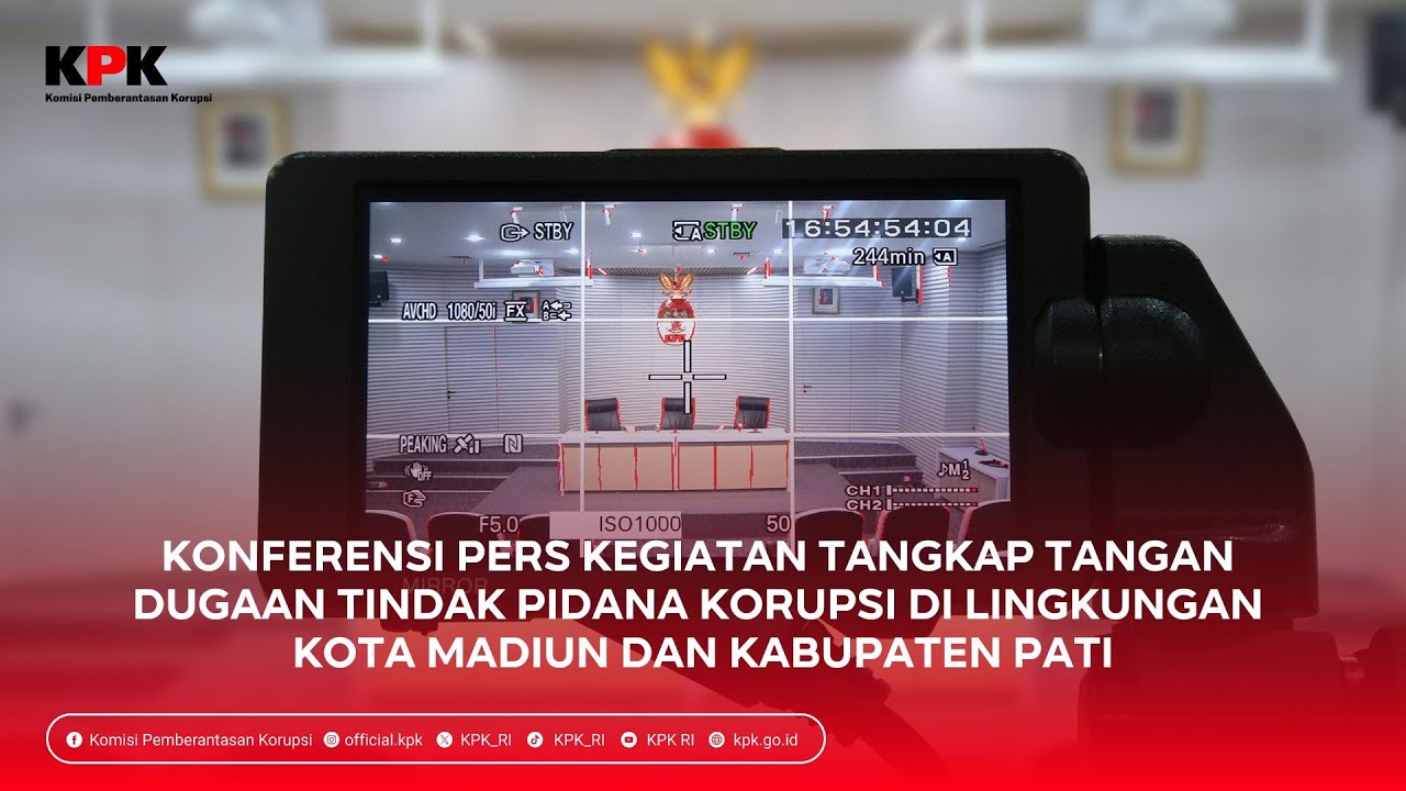 Konpers Kegiatan Tangkap Tangan Dugaan Tindak Pidana Korupsi di Lingkungan Kota Madiun dan Kab. Pati