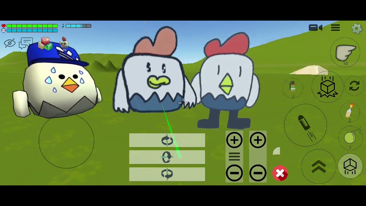 Viendo la nueva actualización de chicken gun (5.1.01)