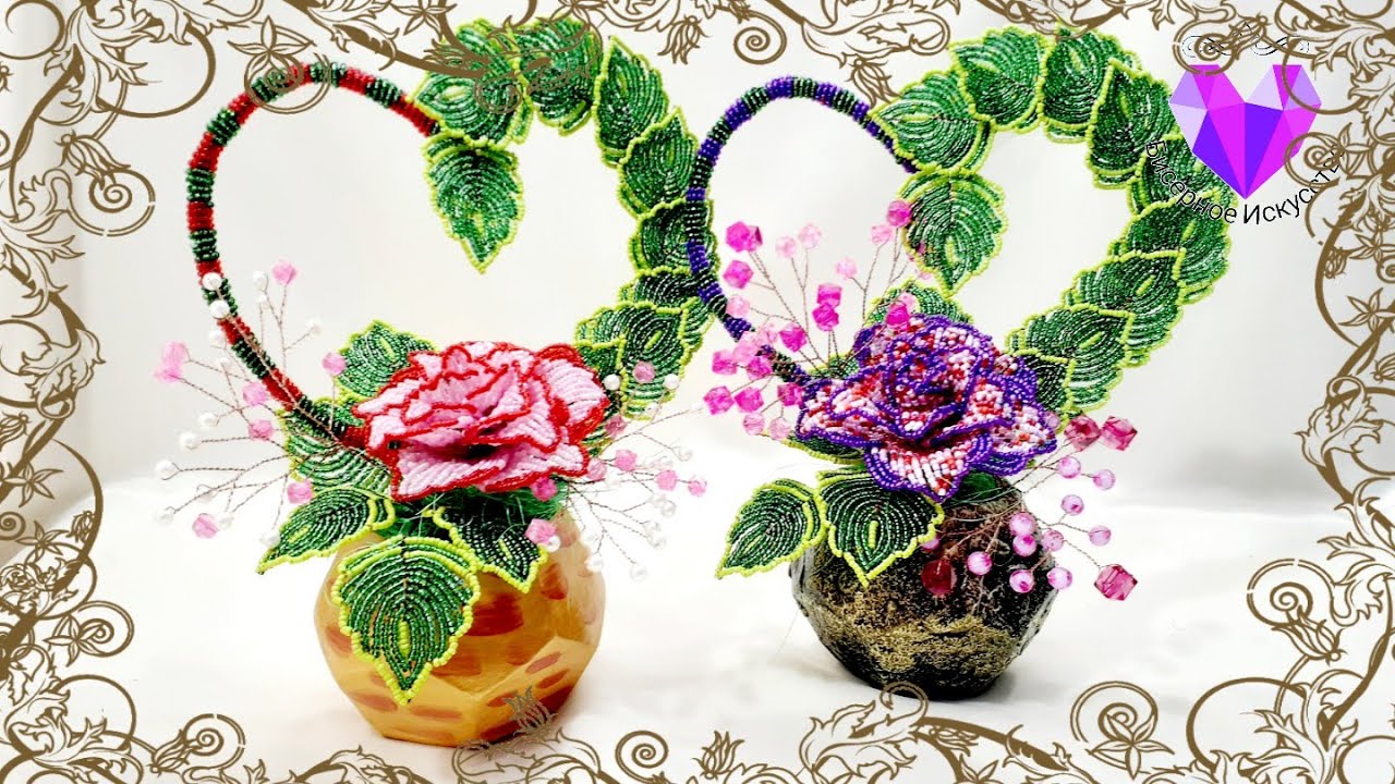 🌹Ажурная роза из бисера мастер класс Lacy beaded rose MASTER CLASS