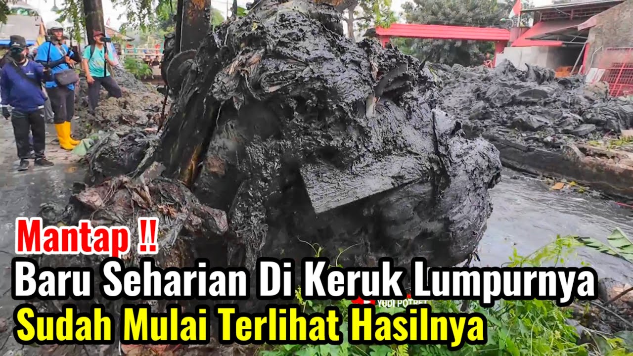 Mantap‼️Baru Sehari Dikeruk Lumpur Jembatan Kali Karang Satria Sudah Terlihat Hasilnya