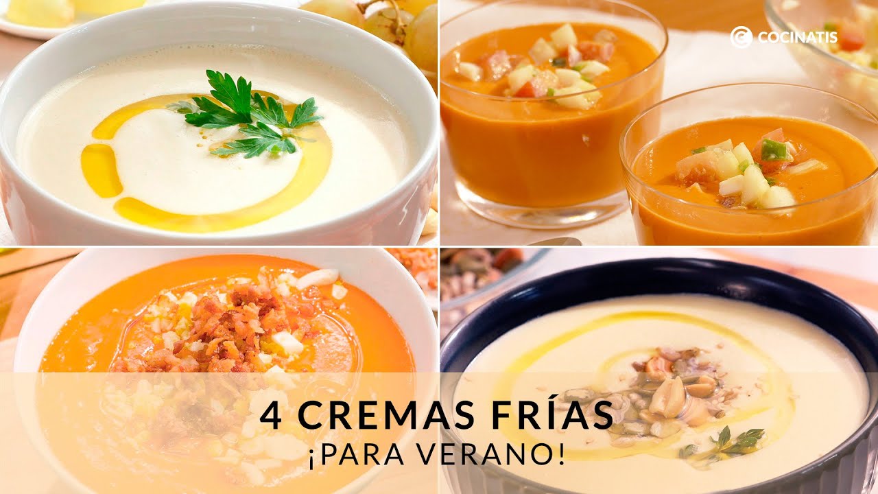 4 CREMAS FRÍAS PARA EL VERANO 🥣 Fáciles, rápidas y deliciosas 🥄☀️Cocinatis