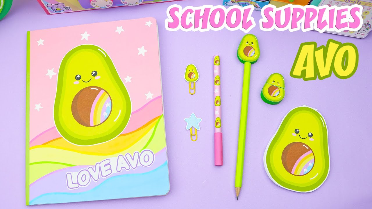 7 SCHOOL SUPPLIES AVO Avocado - Back to school | aPasos Crafts DIY