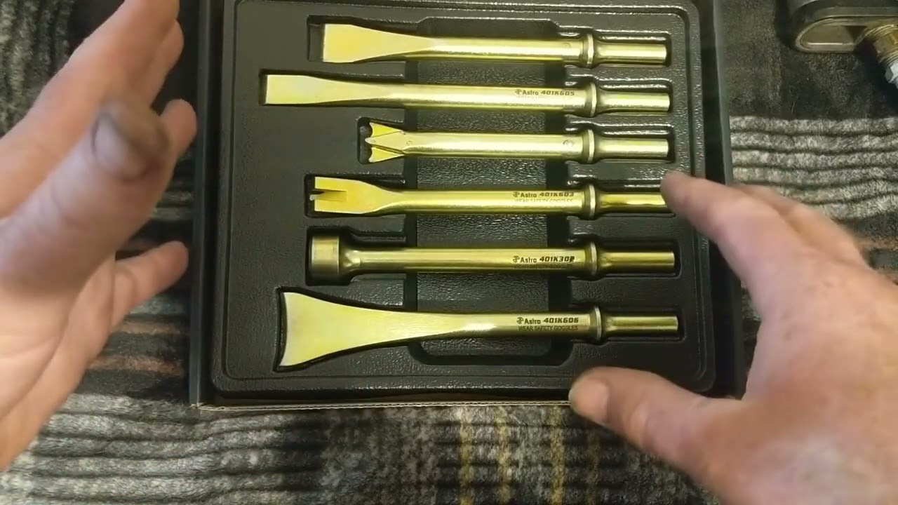 Astro pneumatic 401K3 401K6 air hammer chisel and hammer shank set