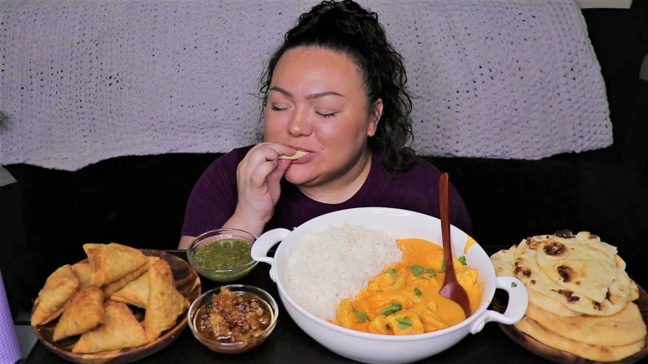 Homemade Butter Chicken & Mukbang | AngelaEats
