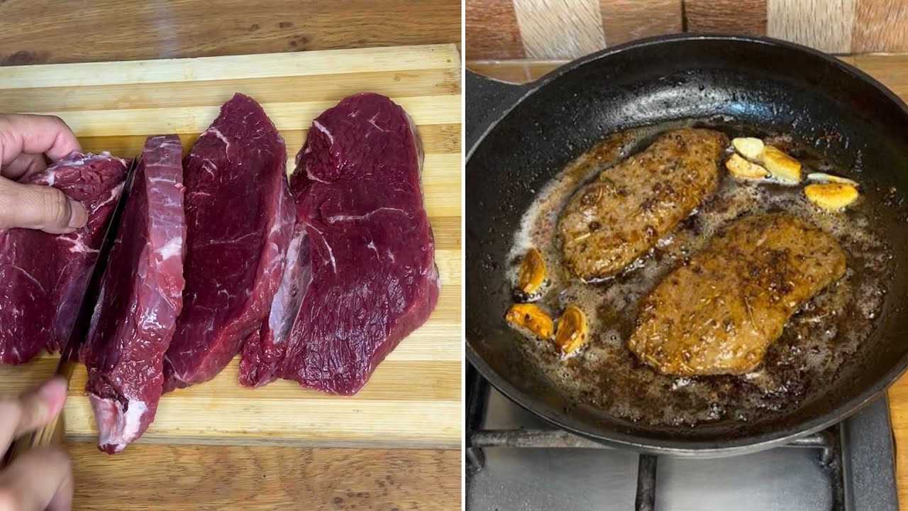 Beef Steak Recipe With White Sauce | Steaks without Oven | بیف اسٹیک بنانے کا پروفیشنل طریقہ