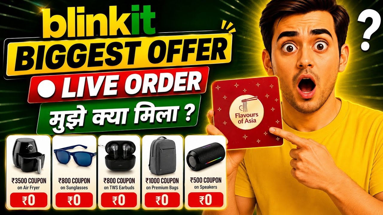 Blinkit 5 Rupees Earbuds & Many Rewards 😍 Blinkit Flavours of Asia Offer ✅️ Blinkit Offers Today 