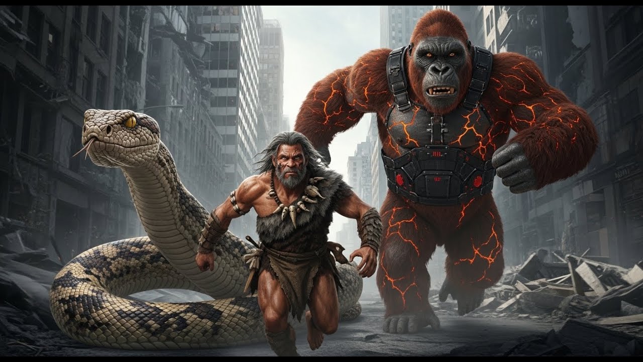 Primitive Man vs King Kong: The Epic Titanoboa Chase in Ruined City
