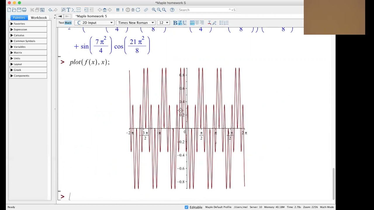Maple homework 5 solutions