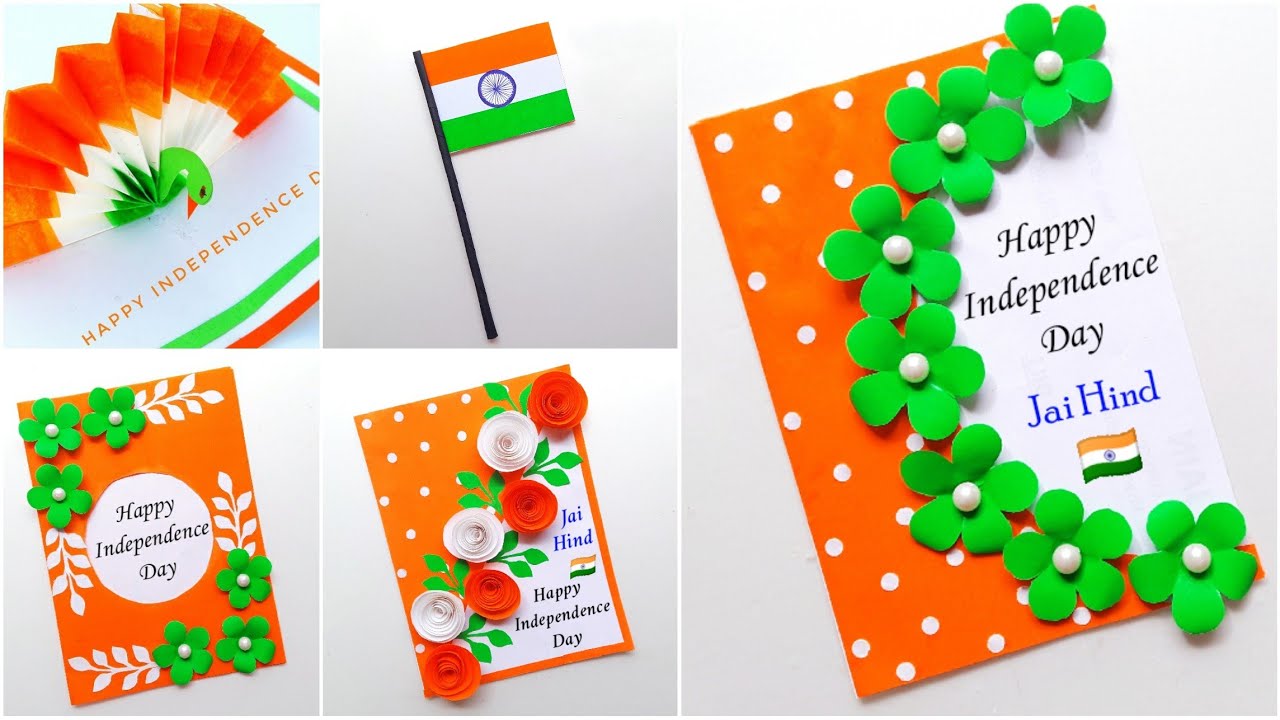 5 Easy & Beautiful Independence day card making ideas // How To Make Independence Day Special Card