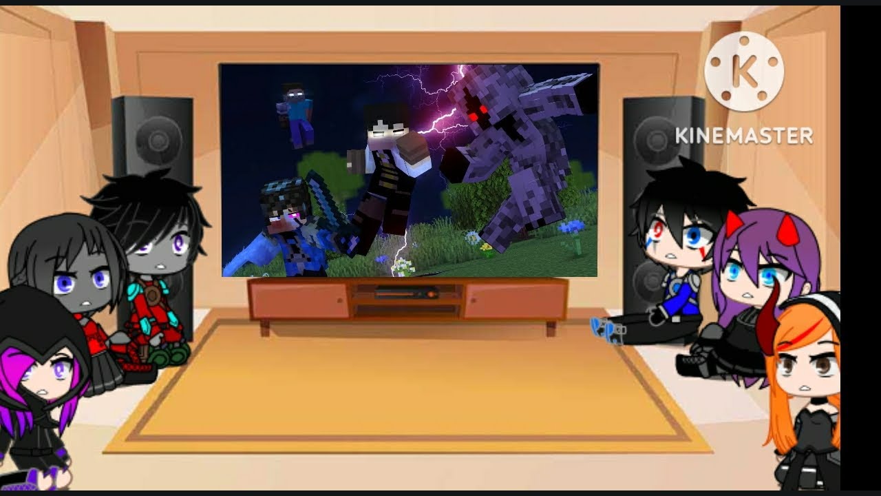 Rainimator friend's react to Black and Blue AMV Rain and Jeff vs Entity 303 Part 2 Finale