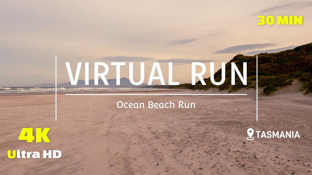 Virtual Run - 4K Treadmill Workout - Ocean Beach - Strahan - Scenery Tasmania