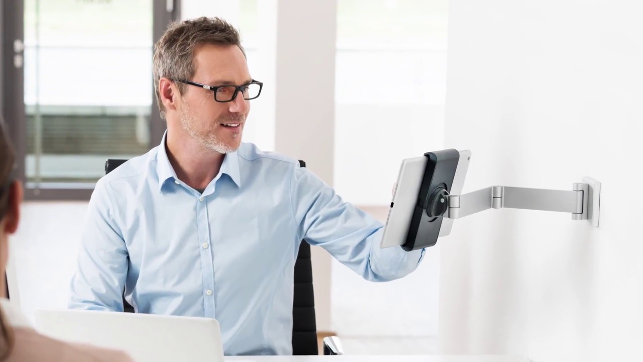 TABLET HOLDER WALL ARM - with a swivel arm for a high flexibility (EN) | DURABLE