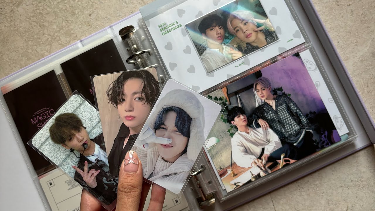 full bts collection tour | binder flip through 🎀 | jimin & jungkook + ot7 🤍
